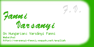 fanni varsanyi business card